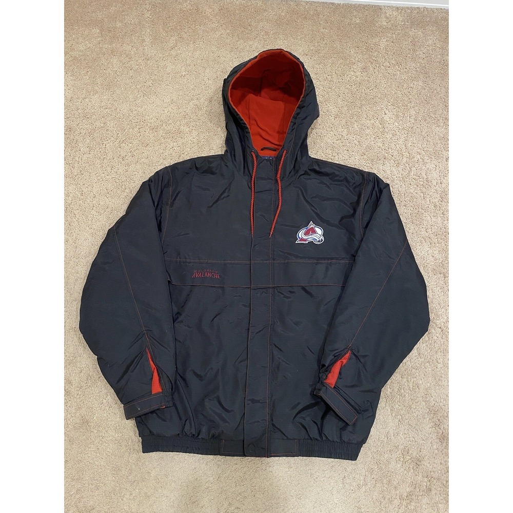 Colorado Avalanche Majestic NHL Lined Zip-up Jacket Size Medium Black